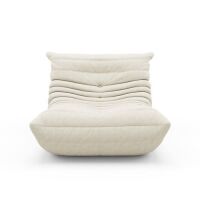 Armless Bean Bag Chair, White Teddy Fabric&nbsp;