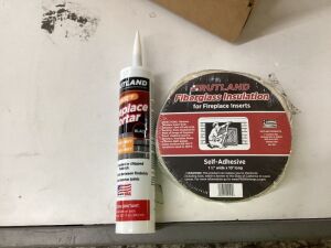 Fireplace Mortar & Fiberglass Insulation 