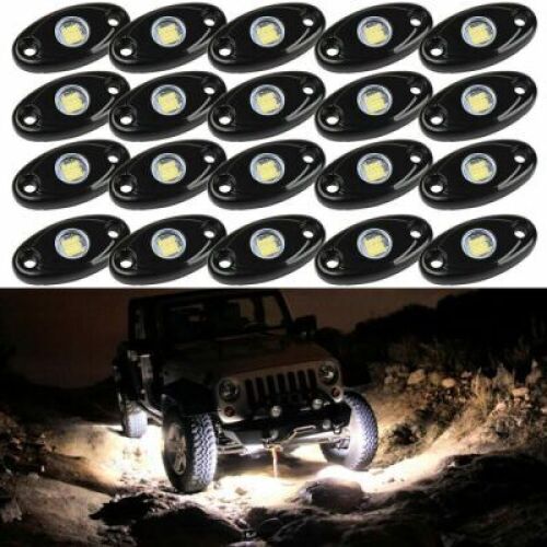White LED Rock Lights, 20 Pack&nbsp;