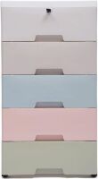 Plastic 5 Drawer Stackable Vertical Storage Tower&nbsp;