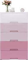 Plastic 5 Drawer Stackable Vertical Storage Tower&nbsp;