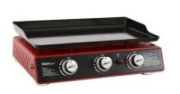 Royal Gourmet 3-Burner Propane Griddle, Portable Table Top 24-Inch Gas Grill in Red&nbsp;