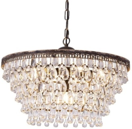 Wellmet&nbsp;6-Light 5 Tiers Hanging&nbsp;Farmhouse Crystal Chandelier - Appears New