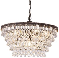 Wellmet&nbsp;6-Light 5 Tiers Hanging&nbsp;Farmhouse Crystal Chandelier - Appears New