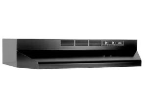 Broan-NuTone 41000 Series 30 in. Ductless Under Cabinet Range Hood with Light in Black 