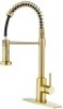 FORIOUS Commercial&nbsp;Spring Kitchen Sink Faucet with Pull Down Sprayer, Gold - Appears New&nbsp;