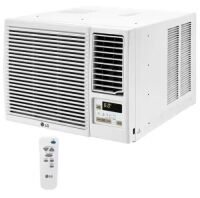 LG&nbsp;7,600 BTU 115 -Volts Window Air Conditioner Cools 330 Sq. Ft. with Heater and Wi-Fi Enabled in White