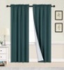 PONY DANCE Blackout Curtains 84 inches Long 2 Panels Set - Thermal Insulated Back Tab/Rod Pocket Drapes for Bedroom and Living Room, 52 Inches Wide
