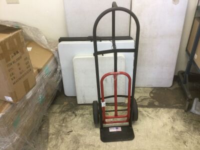 Milwaukee 800 lb. Capacity D-Handle Hand Truck with 10 in. Puncture Proof Tires and Nose Plate Extension - Missing Clip for Nose Plate Extension