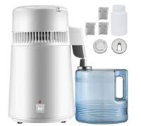 VEVOR&nbsp;750 Watt Purifier Filter 1.1 Gal. Distilling Water Machine with Handle, White&nbsp;
