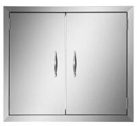 VEVOR&nbsp;24 in. W x 24 in. H Grill Door Double Door Brushed Stainless Steel Outdoor Kitchen Doors&nbsp;
