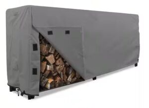 Khomo Gear Titan Series 8 ft. Grey Log Rack Heavy-Duty Protector Cover 