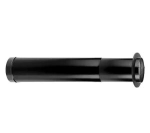 DuraVent DuraBlack 6 in. x 44 in. to 68 in. Telescoping Single Wall Chimney Pipe with Trim 