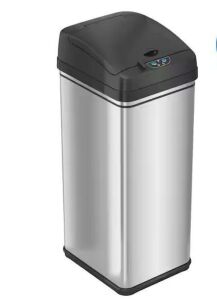 13 Gal. Touchless Sensor Trash Can with AbsorbX Odor Filter System, Stainless Steel, Wide Lid Opening 