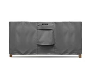 KHOMO GEAR 40 in. x 17 in. x 30 in. Grey Small Coffee Table Weatherproof Outdoor Patio Protector Cover