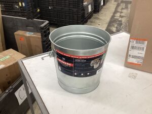 Behrens 6 Gallon Galvanized Steel Round Trash Can - No Lid