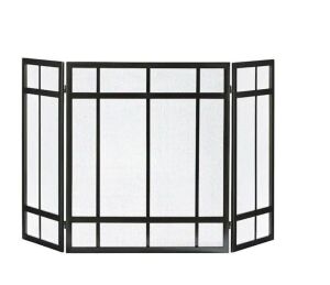 Pleasant Hearth Mission Style 3-Panel Fireplace Screen 