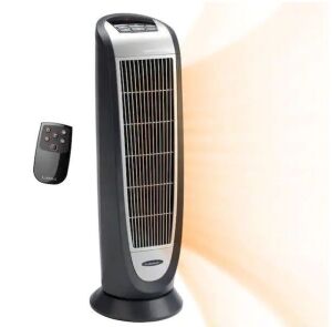 Lasko Tower 23 in. 1500-Watt Electric Ceramic Oscillating Space Heater with Digital Display and Remote Control 