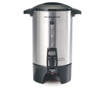 Hamilton Beach 45 Cup Coffee Urn and Hot Beverage Dispenser, Silver (40519)