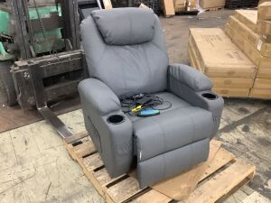 Electric Recliner with Massage & Heat - Cut in Footrest 