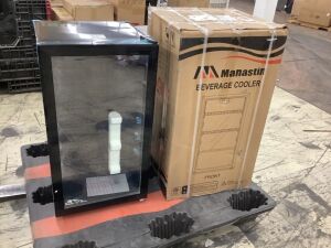 Manastin Beverage Cooler with Glass Door - Dented