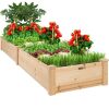 Wooden Raised Garden Bed Planter for Garden, Lawn, Yard - 8x2ft