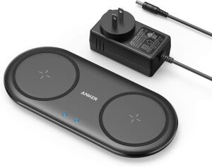 Lot of (2) Anker PowerWave 10 Dual Pad Wireless Charger 