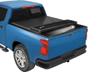 JDMSPEED Soft 4-Fold 5.8FT Truck Bed Tonneau Cover for 2007-2022 Chevy Silverado GMC Sierra 1500