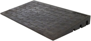 Silver Spring 4" High Rubber 3-Channel Threshold Ramp for Wheelchairs, Mobility Scooters, and Power Chairs, with Slip-Resistant Surface - DH-UP-84