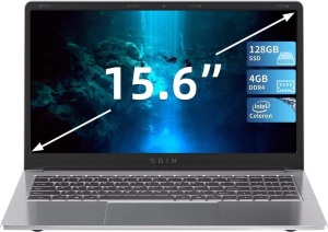 SGIN Laptop 15.6 Inch, 4GB DDR4 128GB SSD Laptops with Intel Celeron Quad Core Processor(up to 2.5 GHz), Intel UHD Graphics 600, Mini HDMI, WiFi, Webcam, USB3.0, Bluetooth 4.2