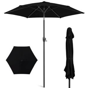 Outdoor Market Patio Umbrella w/ Push Button Tilt, Crank Lift - 7.5ft