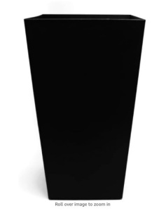 Bloem Finley 20 in. H X 11.5 in. W X 11.5 in. D Plastic Planter Black