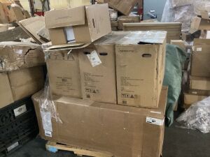 Pallet of Office Items - (3) Office Chairs, Paper Shredder & HON Desk Part 2/2