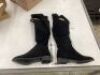 Black Suede Boots, Size 38