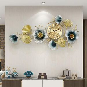 42 Inch Ginkgo Leaf Wall Clock 