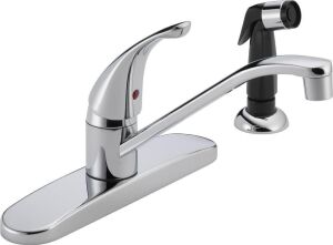 Peerless Single-Handle Kitchen Sink Faucet with Side Sprayer, Chrome 