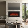 36'' Built-in and Wall-Mounted Electric Fireplace - 36 in $246.67 Heater Rating:Maximum Heat Output: 1500 W(5120 BTU); Maximum Heating Area: 400 square feet.