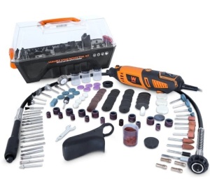 WEN 23190 1.3-Amp Variable Speed Steady-Grip Rotary Tool with 190-Piece Accessory Kit, Flex Shaft, and Carrying Case $45.37