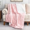 BUZIO Sherpa Fleece Weighted Blanket 15 lbs 60 x 80 inches, Pink - New 