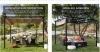 Outdoor Pergola, Patio Shelter w/ Retractable Canopy, Steel Frame - 10x10ft $379.99 - 2