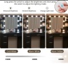 Large Vanity Desk with LED Lighted Mirror & Power Outlet,Makeup Vanity Table with 7 Drawers,4 Shelves and 5 Hooks - 3