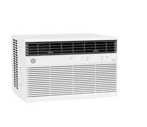 GE 8,000 BTU 115V Window Air Conditioner Cools 350 Sq. Ft. with SMART technology, ENERGY STAR and Remote in White 