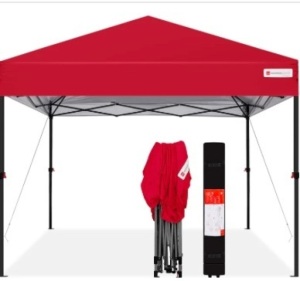 One-Person Setup Instant Pop Up Canopy w/ Wheeled Bag - 10x10ft