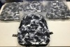 Lot of (4) Black & White Geometric Design Backpacks for 14" Laptops - NEW