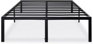 18 Inch Heavy Duty Steel Slat Anti-Slip Support Platform Bed Frame, Queen 