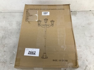 72" Solar Lamp Post Lights, Triple-Head Street Vintage Outdoor Post Light for Garden, Lawn, Planter Not Included