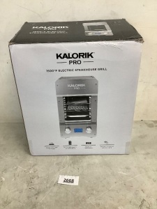 Kalorik Pro 1500°F Electric Steakhouse Grill, Stainless Steel