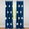 Blue & White Curtains with Tiebacks, 52" x 96"