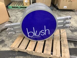 Blush Ultra Lounge Aluminum Sign Double Sided