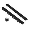 Norsk Hidden Black 18 in. W x 18 in. L PVC Interlocking Tile Trim Kit, 18 pcs